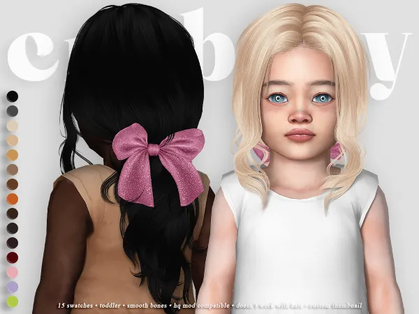 Alpha crybaby snow corridor hair (newsea) toddler by crybaby - The Sims 4 Custom Content