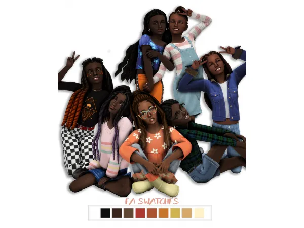 Maxis Match Hair conversion dump for kids by simsfinds - The Sims 4 Custom Content