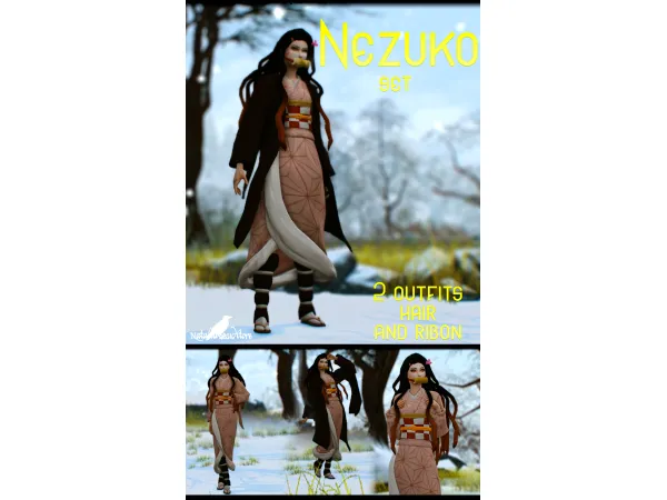 Maxis Match Nezuko Auditore by Natalia - The Sims 4 Custom Content