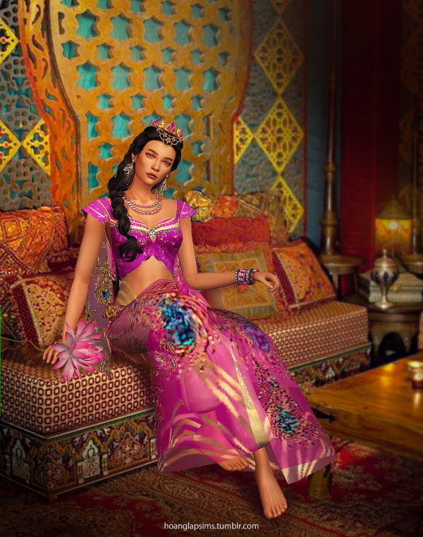 Alpha Princess Jasmine Aladdin by simsfinds - The Sims 4 Custom Content