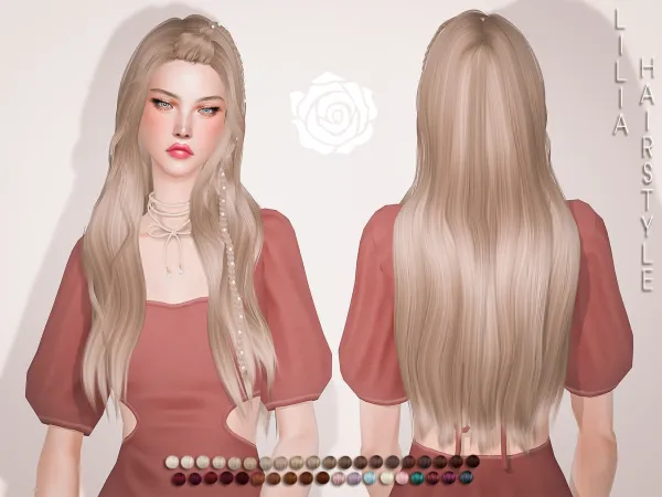 Alpha Lilia Hair - The Sims 4 Custom Content