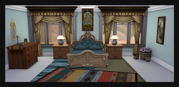 Alpha Princess Cordelia's Double Bed Modified Version 2 by simsfinds - The Sims 4 Custom Content