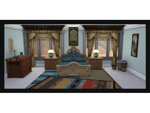 Alpha Princess Cordelia's Double Bed Modified Version 2 by Simmiller - The Sims 4 Custom Content