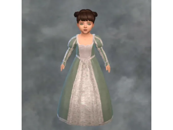 Maxis Match TSM Little Princess Puffy Shoulders Dress - The Sims 4 Custom Content