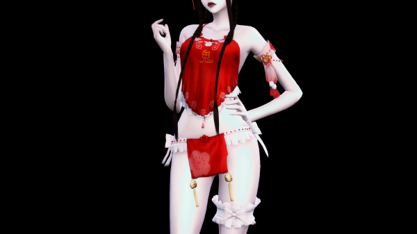 Alpha DOAXVV Oni Fortune Invitation by simsfinds - The Sims 4 Custom Content