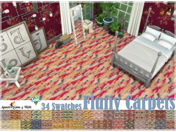 Maxis Match Fluffy Carpets - The Sims 4 Custom Content