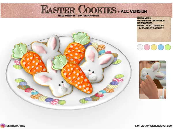 Mix Easter Cookies Acc - The Sims 4 Custom Content