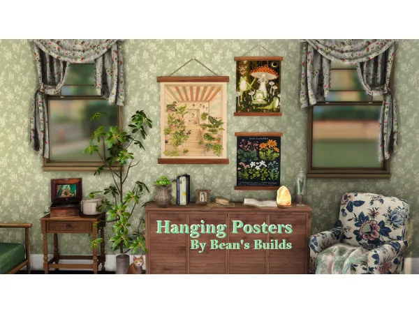 Maxis Match Hanging Posters - The Sims 4 Custom Content