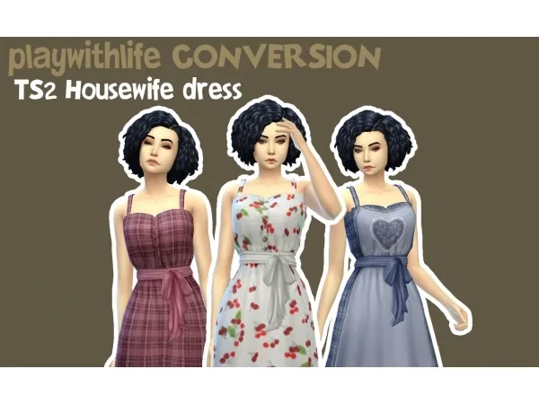Maxis Match Freetime Housewife Dress - The Sims 4 Custom Content