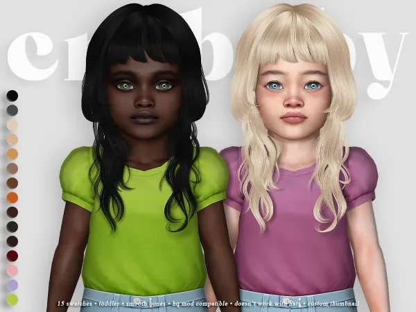 Alpha crybaby moon jelly hair (newsea) toddler by crybaby - The Sims 4 Custom Content