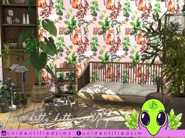 Alpha Here Kitty Kitty Wallpaper by unidentifiedsims - The Sims 4 Custom Content