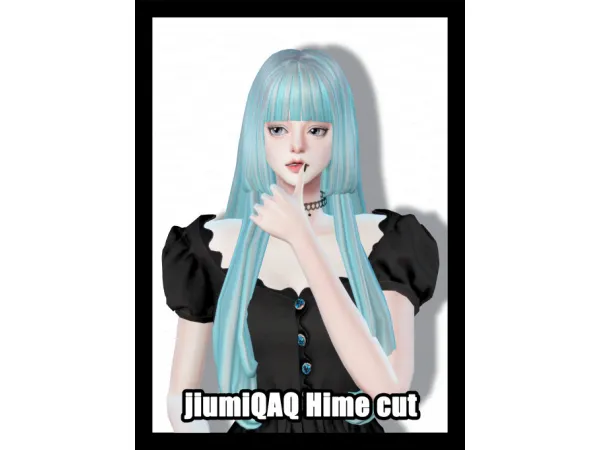 Alpha jiumiQAQ Hime cut - The Sims 4 Custom Content