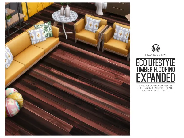 Maxis Match Eco Lifestyle Timber Flooring Expanded 6 New or Edited Flooring Options by Peacemaker_ic - The Sims 4 Custom Content