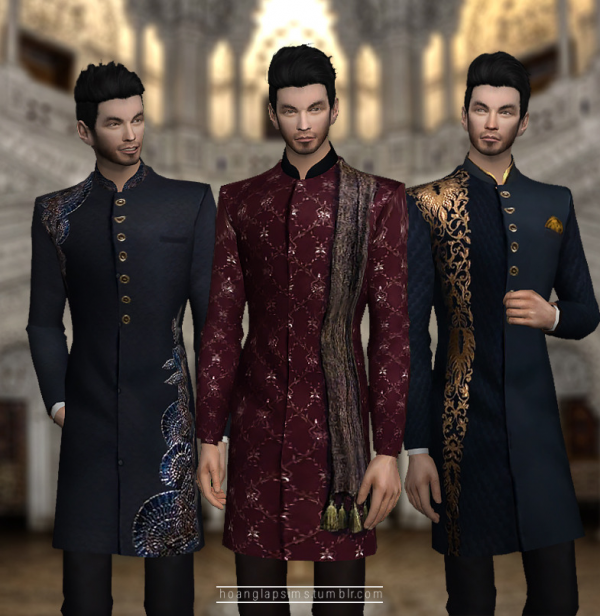 Alpha Indian groom coat by simsfinds - The Sims 4 Custom Content
