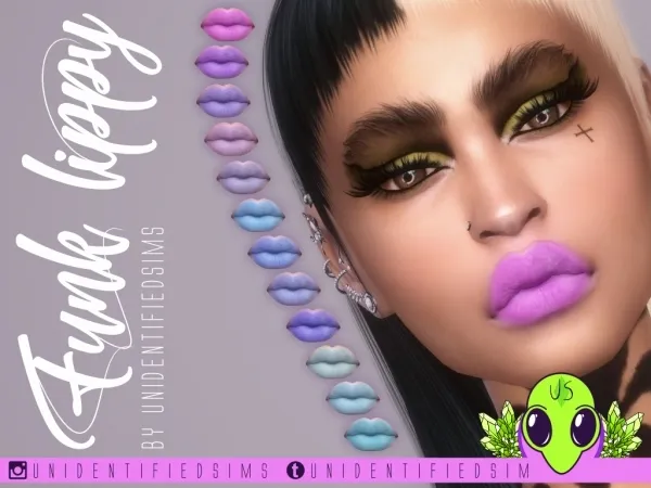 Alpha Funk Lippy by unidentifiedsims - The Sims 4 Custom Content