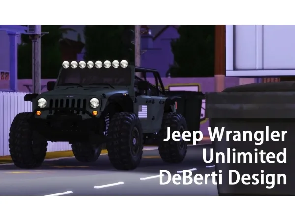 Mix 2013 Jeep Wrangler Unlimited DeBerti Design - The Sims 4 Custom Content