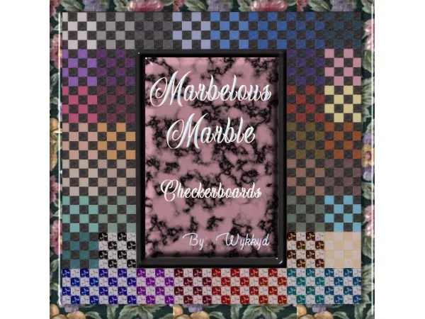 Maxis Match Checkerboard Marbelous Marble Flooring Tiles by Wykkyd - The Sims 4 Custom Content