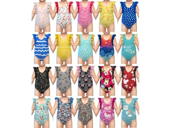 Alpha Swimsuits for toddlers - The Sims 4 Custom Content