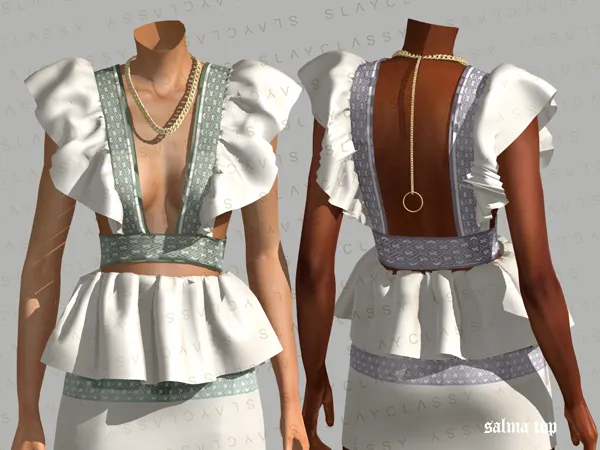 Alpha SC126 Salma top by slayclassy - The Sims 4 Custom Content