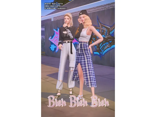 Alpha Blah Blah Blah set [뉴엔] by simsfinds - The Sims 4 Custom Content