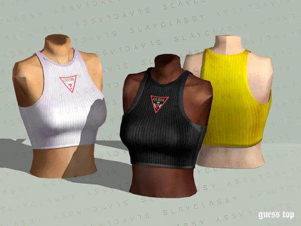 Alpha SC126 Guess Top - The Sims 4 Custom Content