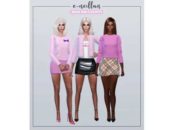 Mix MEANS GIRL SET VERSION neillan by E - The Sims 4 Custom Content