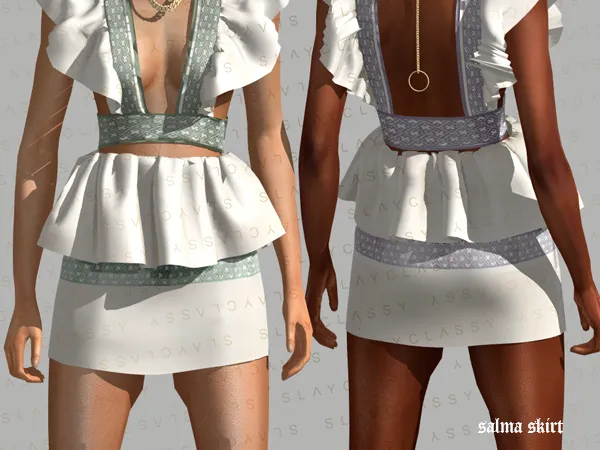 Alpha SC126 Salma skirt by slayclassy - The Sims 4 Custom Content