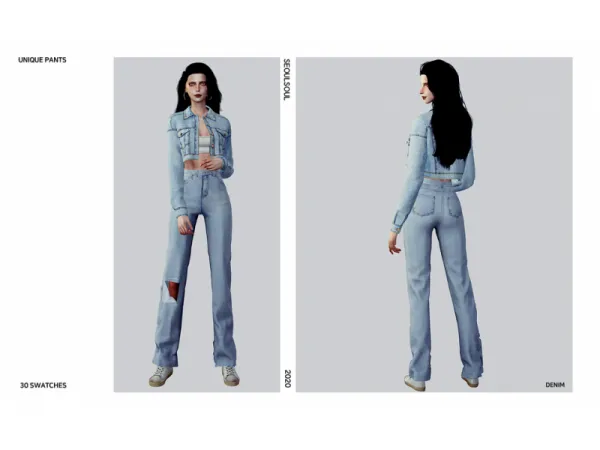 Alpha Unique Pants by seoulsoul - The Sims 4 Custom Content