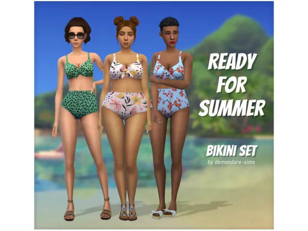 Maxis Match Ready for Summer bikini set - The Sims 4 Custom Content