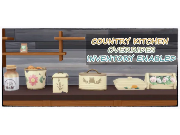 Maxis Match INVENTORY ENABLED COUNTRY KITCHEN KIT by icemunmun - The Sims 4 Custom Content