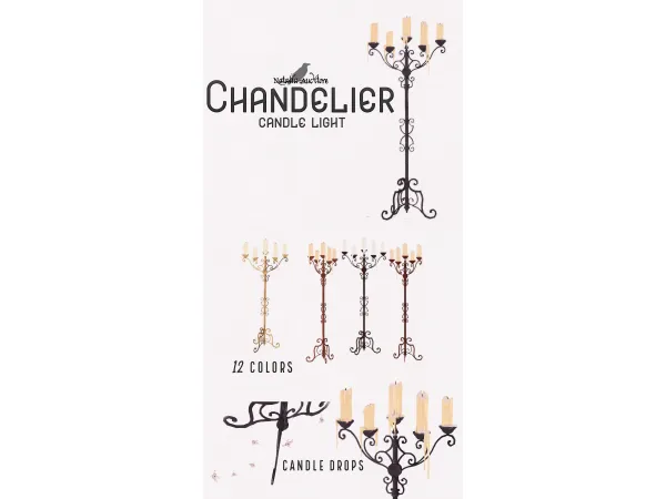 Maxis Match Chandelier floor Auditore by Natalia - The Sims 4 Custom Content