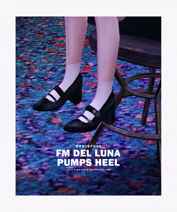 Alpha BED_TS4 FM Del luna pumps heel by simsfinds - The Sims 4 Custom Content