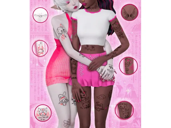 Mix atomiclight otome tattoo - The Sims 4 Custom Content