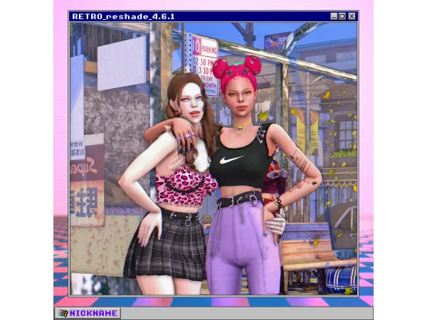 Mix RETRO_reshade Preset_461 by give me a nickname - The Sims 4 Custom Content