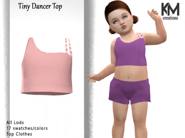 Alpha [KM] Tiny Dancer Top - The Sims 4 Custom Content
