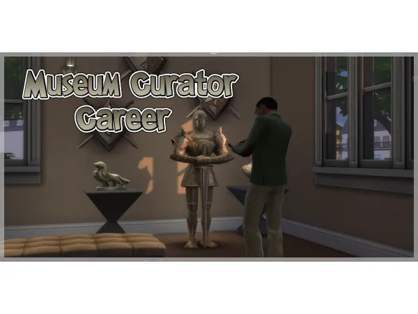 Maxis Match Museum Curator Career by missyhissy - The Sims 4 Custom Content
