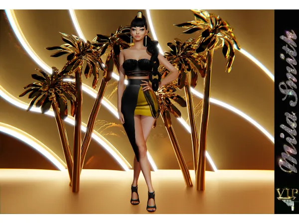 Alpha VIP 37 top skirt - The Sims 4 Custom Content