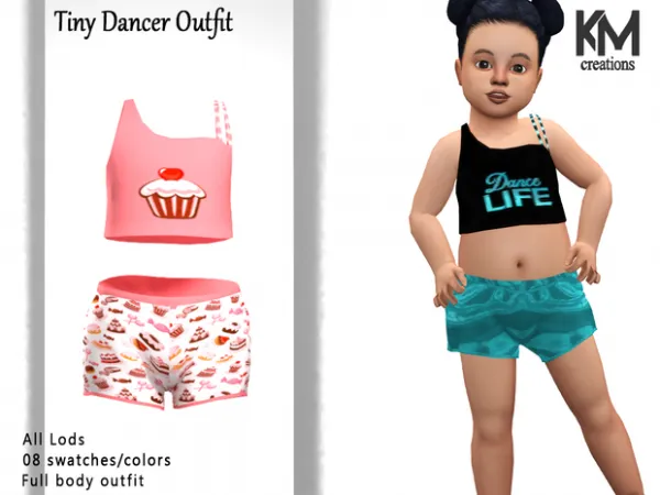 Alpha [KM] Tiny Dancer Outfit - The Sims 4 Custom Content