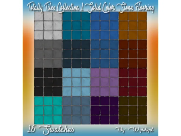 Maxis Match Solid Color Stone Tile Flooring by Wykkyd - The Sims 4 Custom Content