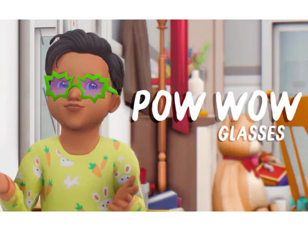 Maxis Match pow wow glasses - The Sims 4 Custom Content