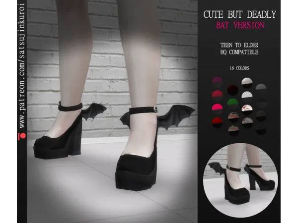 Alpha Cute but Deadly Pumps Bat Version - The Sims 4 Custom Content