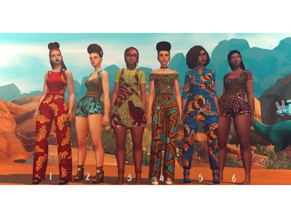 Alpha SheSpeaksSimlish Ankara Vol 4 - The Sims 4 Custom Content