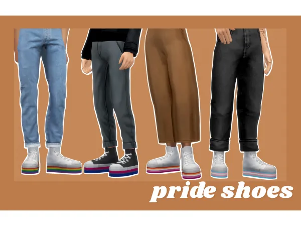 Maxis Match pride shoes by barbieaiden - The Sims 4 Custom Content