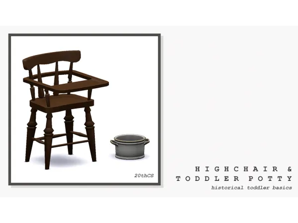 Maxis Match Highchair Toddler Potty - The Sims 4 Custom Content