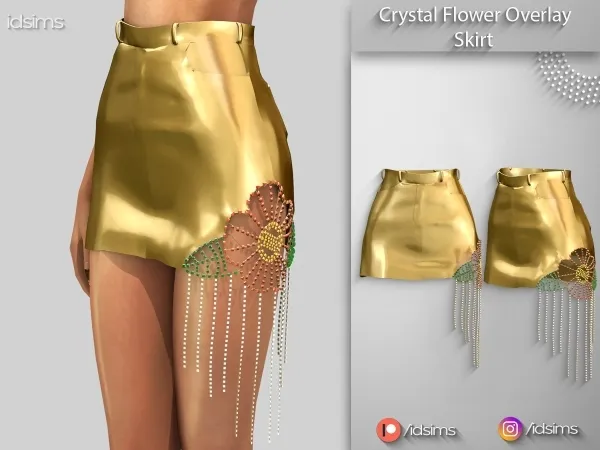 Alpha Crystal Flower Skirt - The Sims 4 Custom Content