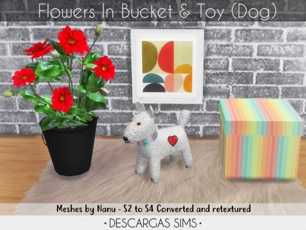 Alpha Flowers and Toy by descargassims - The Sims 4 Custom Content