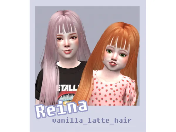 Alpha Reina Vanilla latte hair - The Sims 4 Custom Content