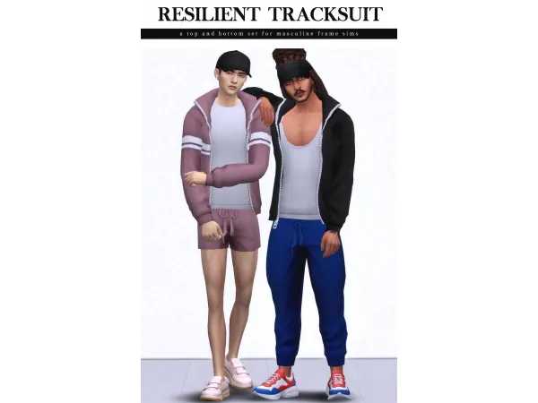 Maxis Match Resilient Tracksuit Set by nucrests - The Sims 4 Custom Content
