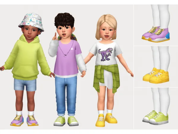 Maxis Match toddler shoe pack by simsfinds - The Sims 4 Custom Content