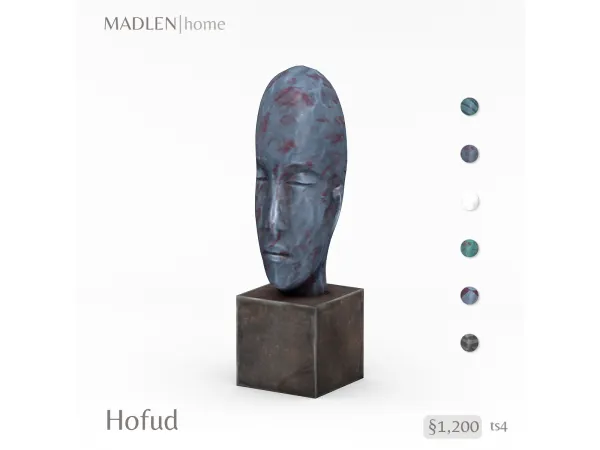 Maxis Match Hofud Sculpture by Madlen - The Sims 4 Custom Content